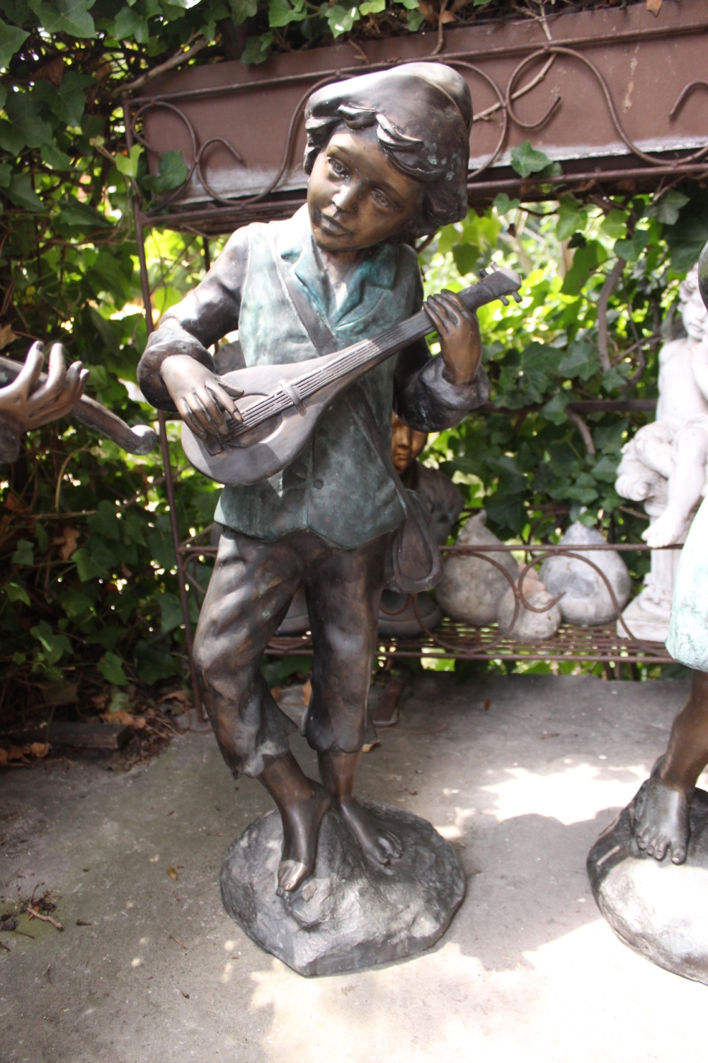 Bronzefigur / Bronzeskulptur - Gitarrenspieler